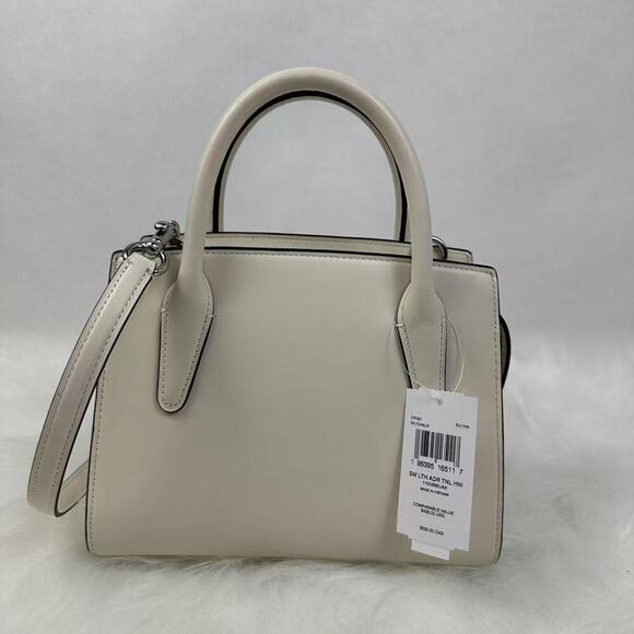 COACH Andrea Carryall Bag Crossbody In Leather/Silver/Chalk CP081 NWT - Picture 3 of 11